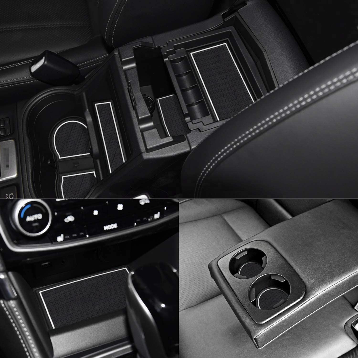 Premium Car Door Pocket Liners & Interior Accessories for Subaru Forester 2019-2022 - 17PC Custom Fit Cup Holder, Center Console & Door Pocket Inserts Kit (White) | Perfect for Road Trips, Daily Commute & Car Organization