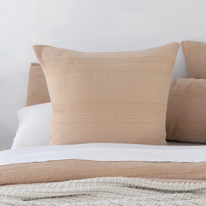 Premium Juna Woven Cotton European Pillowcase Set - Luxury 100% Cotton Decorative Pillow Cover for Sofa, Bed & Home Decor - Soft & Breathable Cushion Case for Living Room, Bedroom & Guest Room