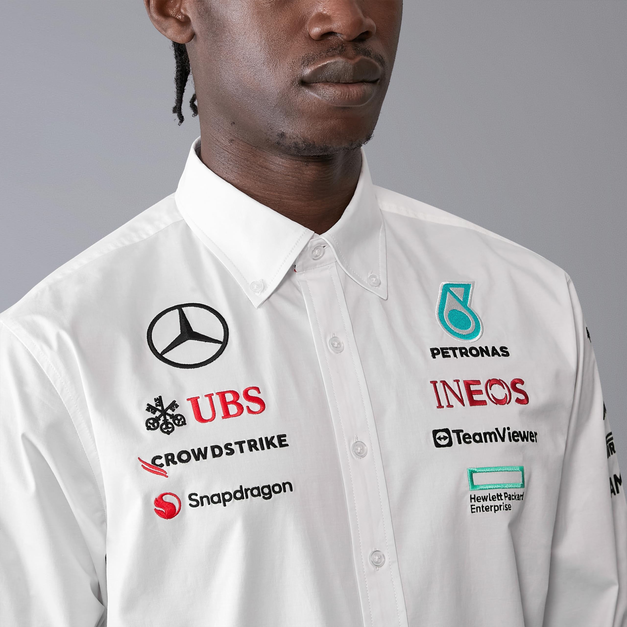2024 Mercedes AMG Petronas F1 Team Men's Polo Shirt - Official Formula 1 Racing Apparel for Fans & Enthusiasts - Perfect for Race Day, Sports Events & Casual Wear