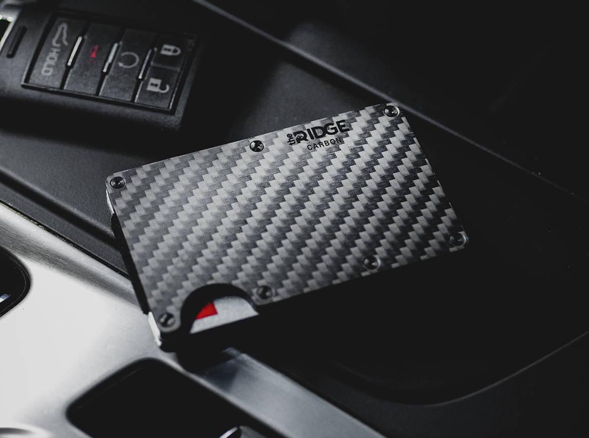 3K Carbon Fiber Minimalist Wallet with Cash Strap - Slim RFID Blocking Front Pocket Wallet for Men - Perfect for Travel, Everyday Carry & Gift