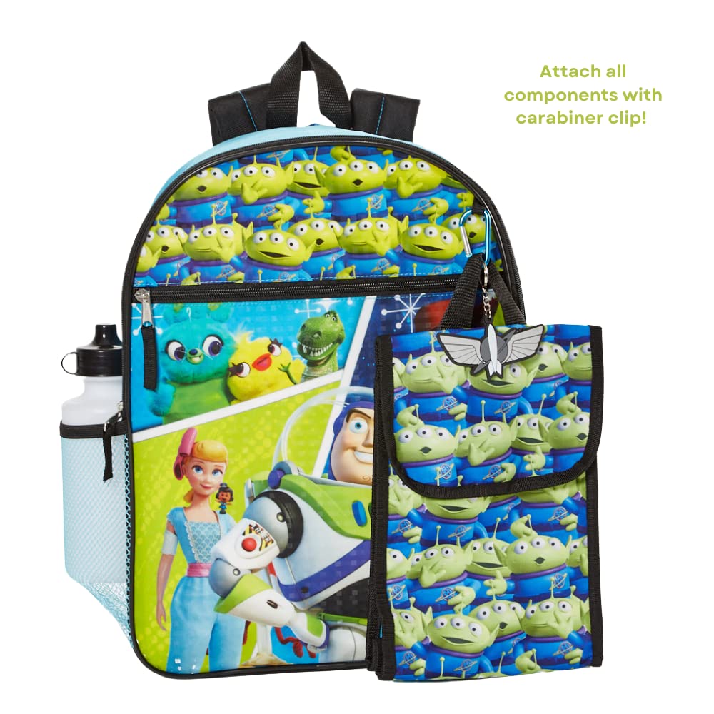RALME Pixar Toy Story Kids Backpack Set - 16 Inch School Backpack with Lunch Bag & Water Bottle | Perfect for School, Travel & Disney Theme Park Adventures