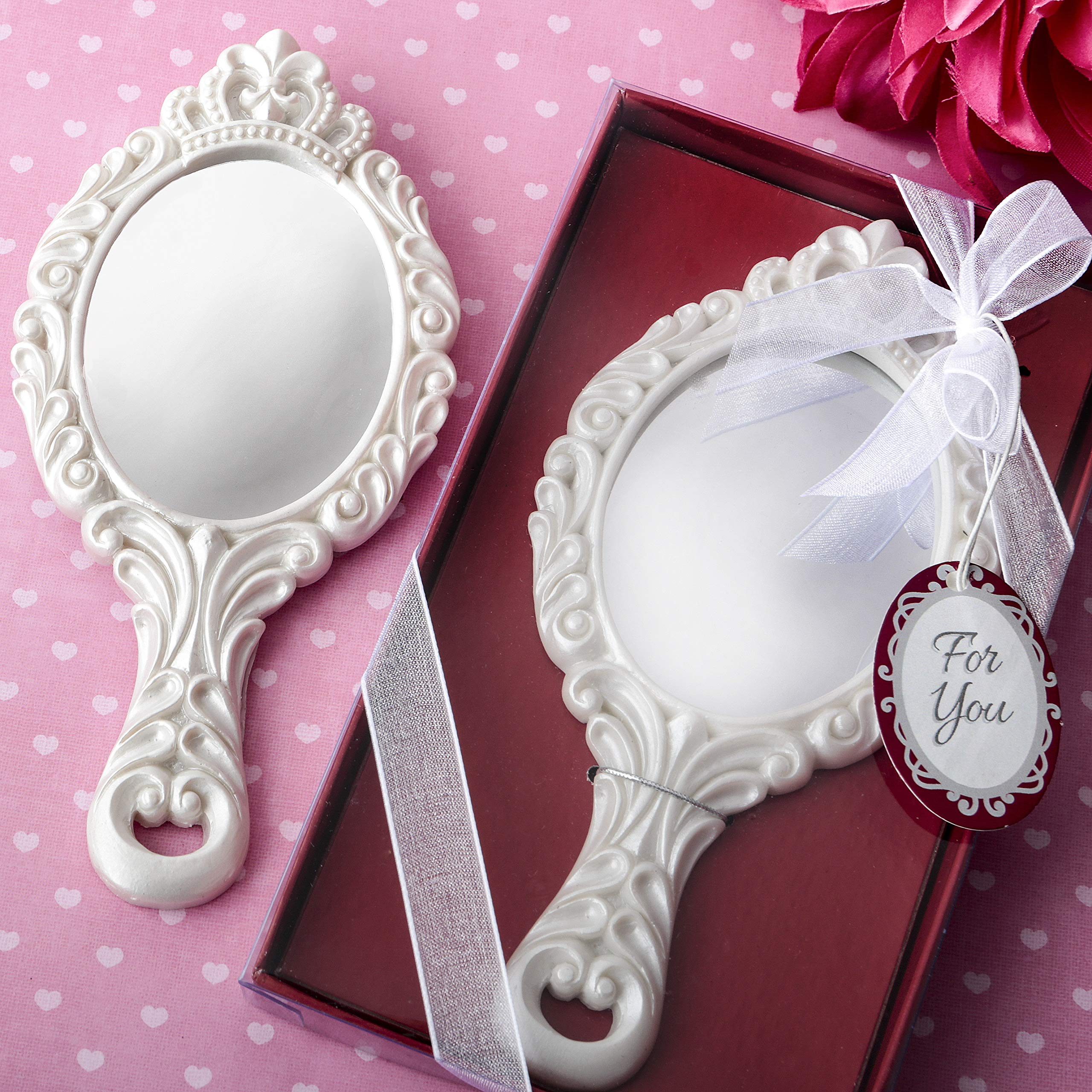 Royal Princess Themed Hand Mirror - Elegant Ornate Design for Weddings, Birthday Parties & Bridal Showers - Bulk Pack of 96 - Perfect Party Favors & Gift Ideas