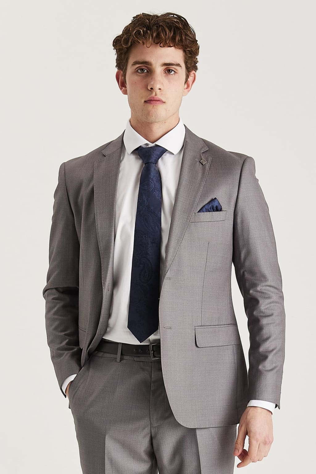Edward Men's Grey Blazer Slim Fit Business Suit Jacket - Perfect for Office, Weddings & Formal Events
