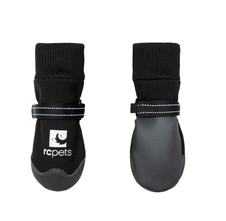 RC Pet Products Strider Boot - Black Waterproof Dog Boots for Hiking, Running & Outdoor Protection