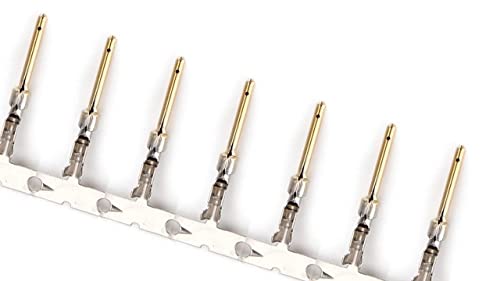 High Density D-Sub Crimp Pins - 50 Pack Male Connector Pins for Electronics & Industrial Applications - Perfect for Computer, Audio & Network Equipment Repairs