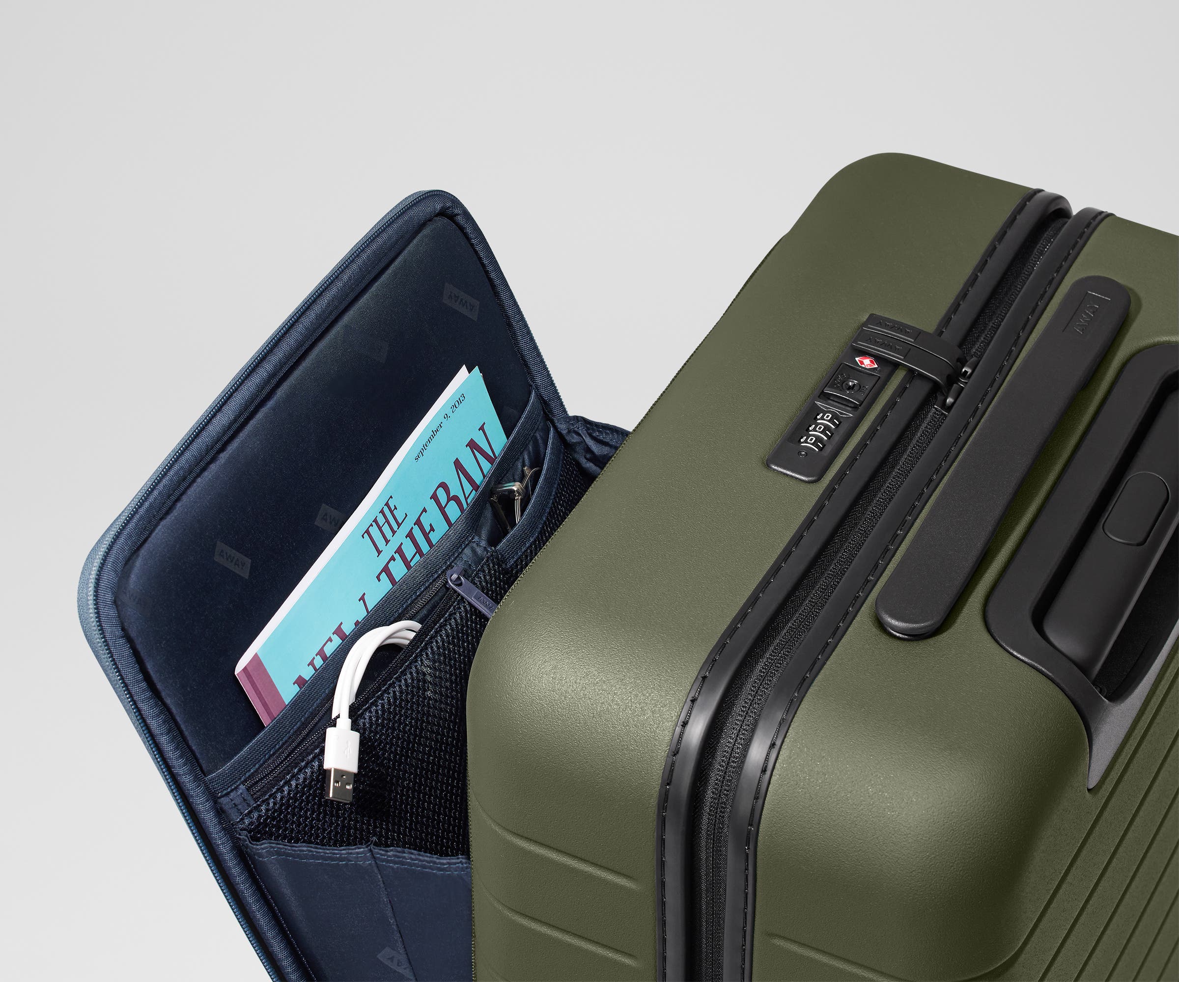 Premium Olive Green Executive Carry-On Luggage - Lightweight & Durable Business Travel Suitcase for Airplane & Weekend Trips