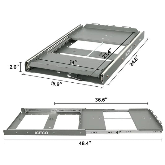 ICECO Mounting Slide for JP30 JP40 JP50 Portable Freezer - Easy Installation & Secure Fit for Camping, RV, and Off-Grid Adventures