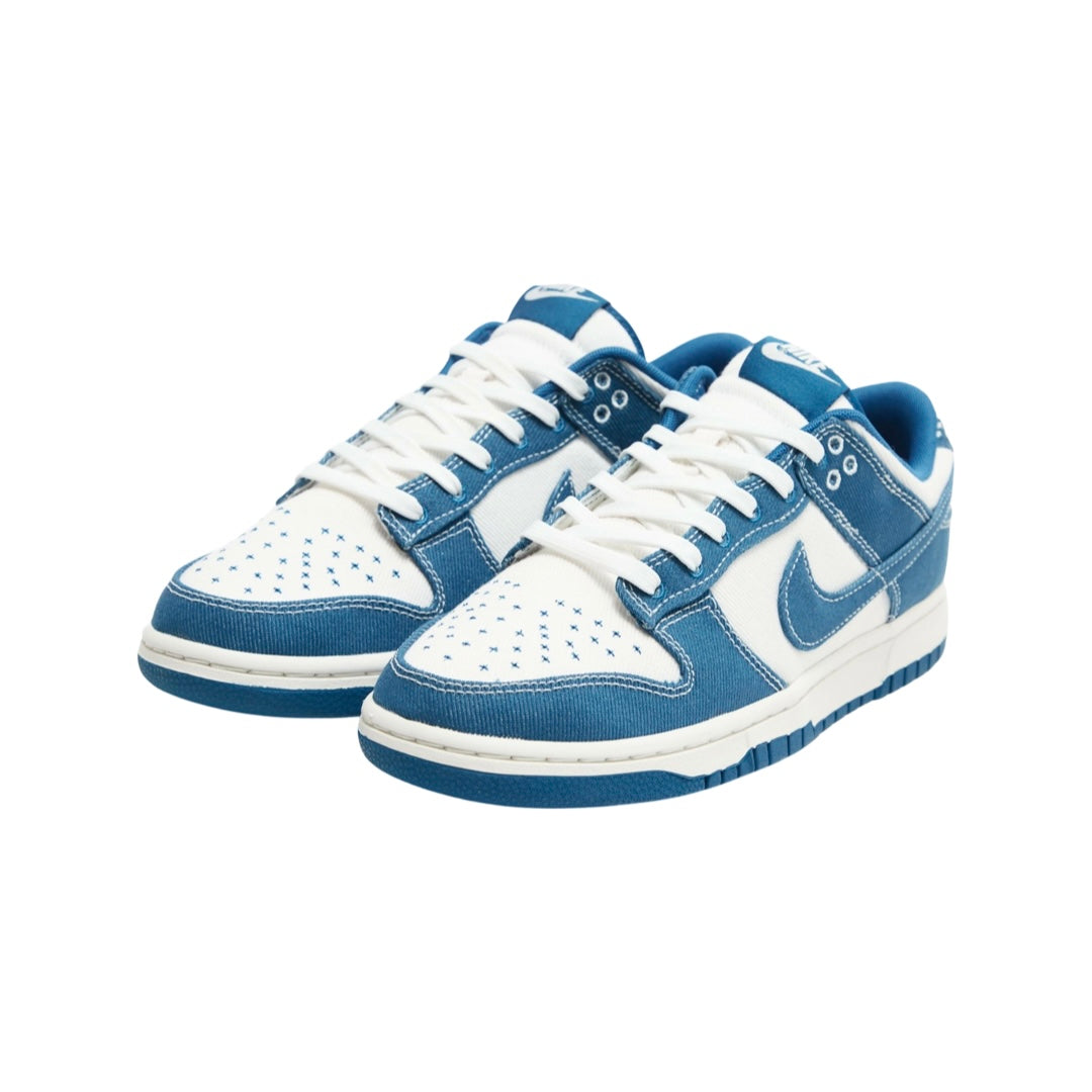 Nike Dunk Low Special Edition Sashiko Summit White Industrial Blue - Limited Edition Sneakers for Men & Women | Perfect for Streetwear, Casual Outfits & Sneaker Collectors