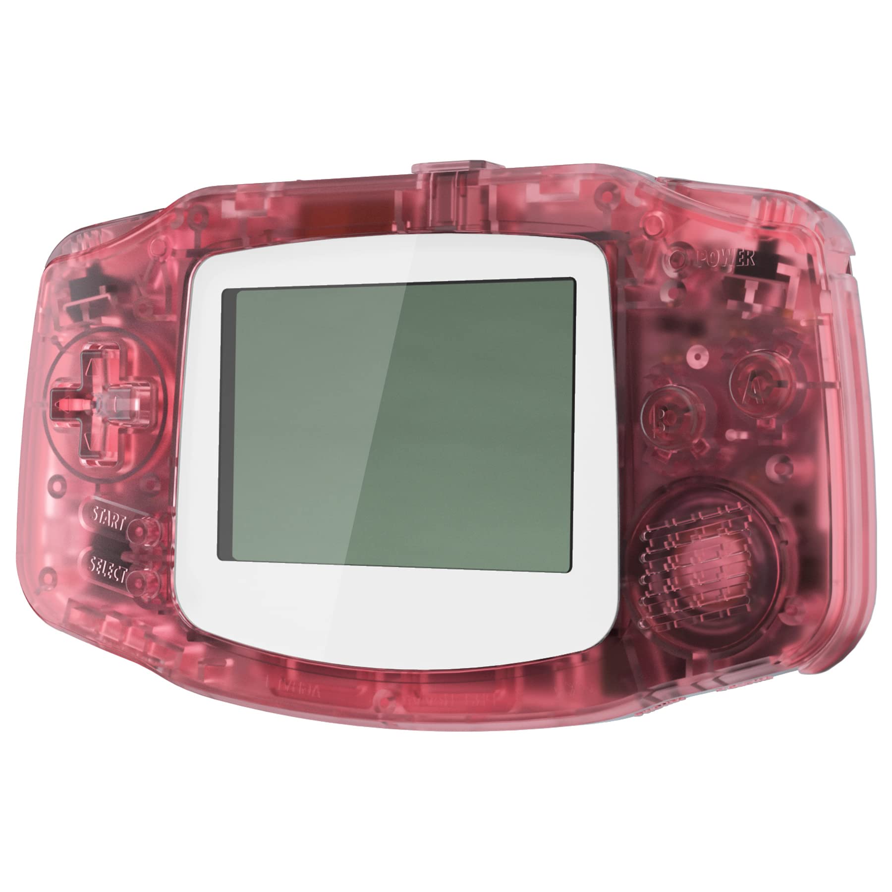eXtremeRate Cherry Pink Replacement Shell & White Screen Lens for Gameboy Advance - Full Housing Cover Compatible with IPS & Standard LCD (Console Not Included) - Perfect for Gameboy Modding, Retro Gaming & Custom Builds