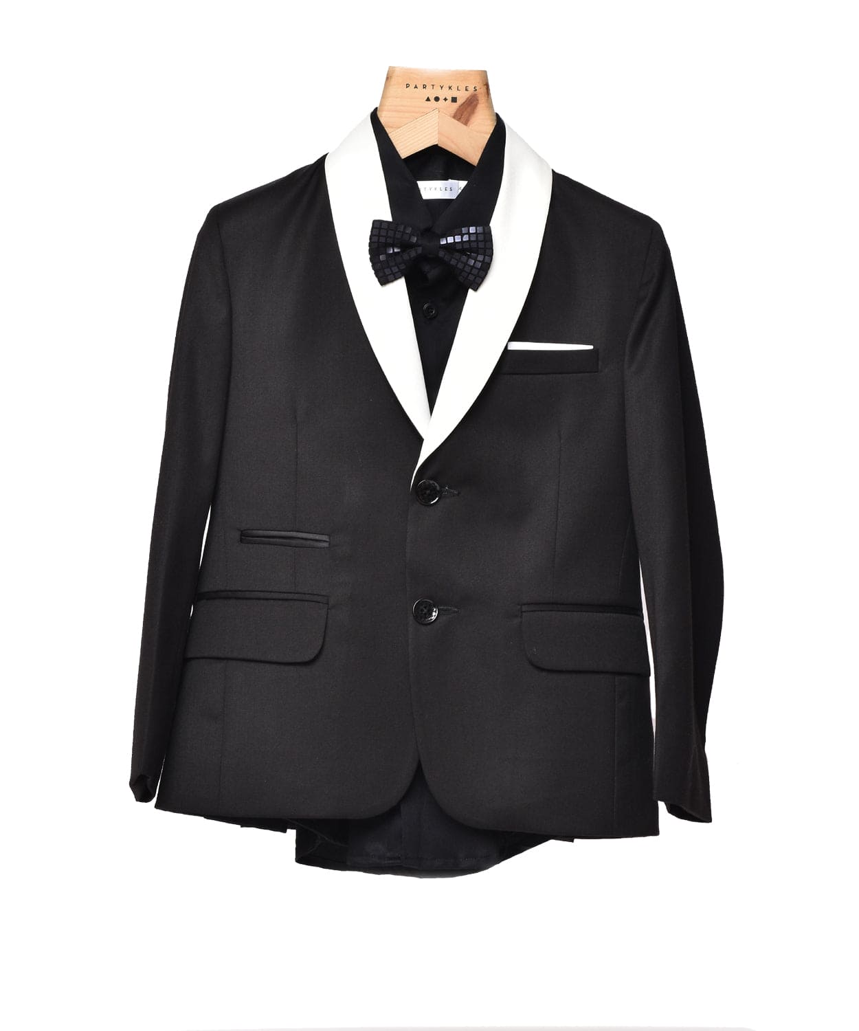 Black Tuxedo with White Collar - Formal Men's Suit for Weddings, Prom & Special Events | Pre-Order Now