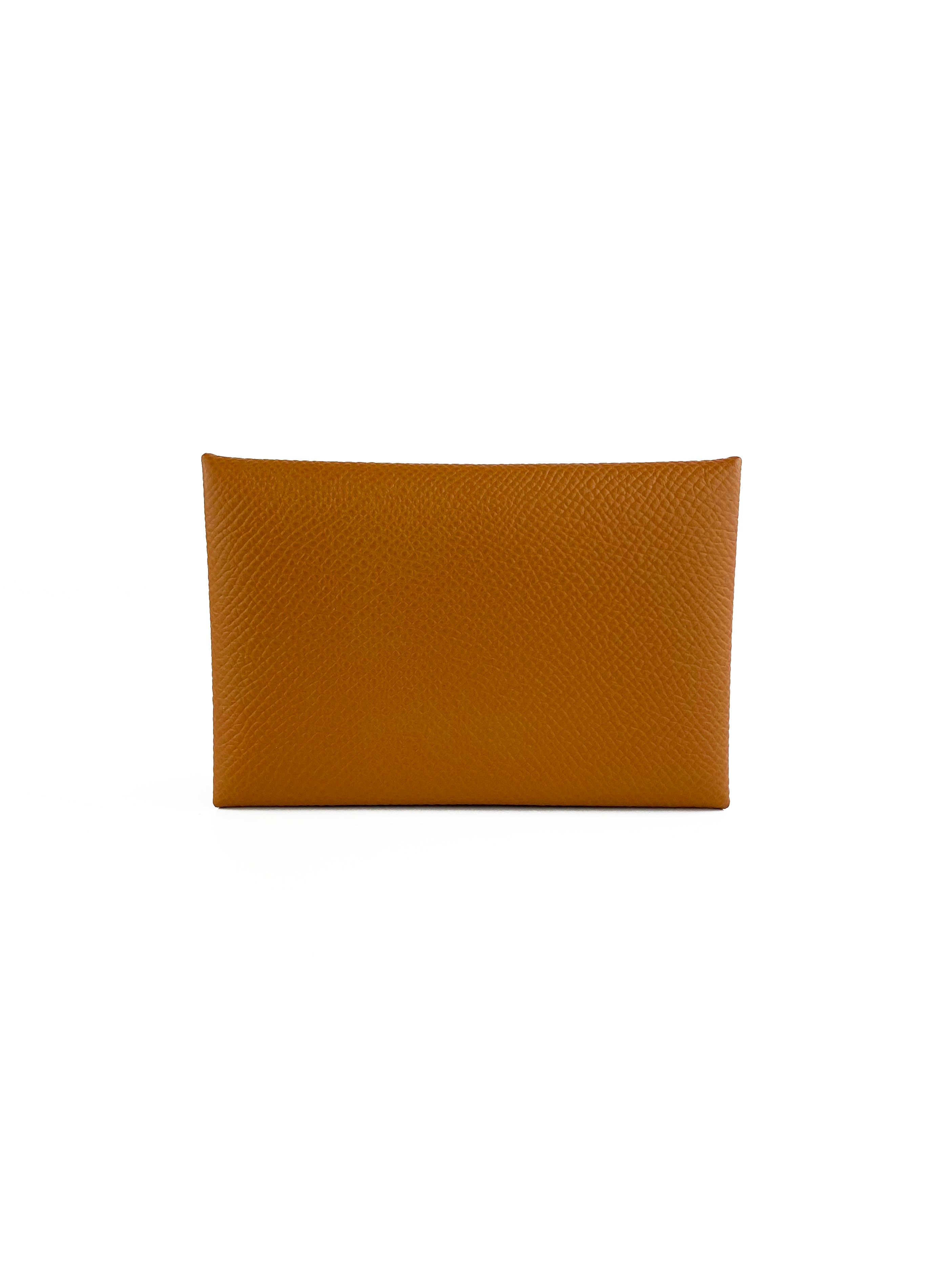 Hermes Gold Calvi Card Holder - Luxury Leather Wallet for Credit Cards & IDs | Perfect for Everyday Use, Travel & Gifting