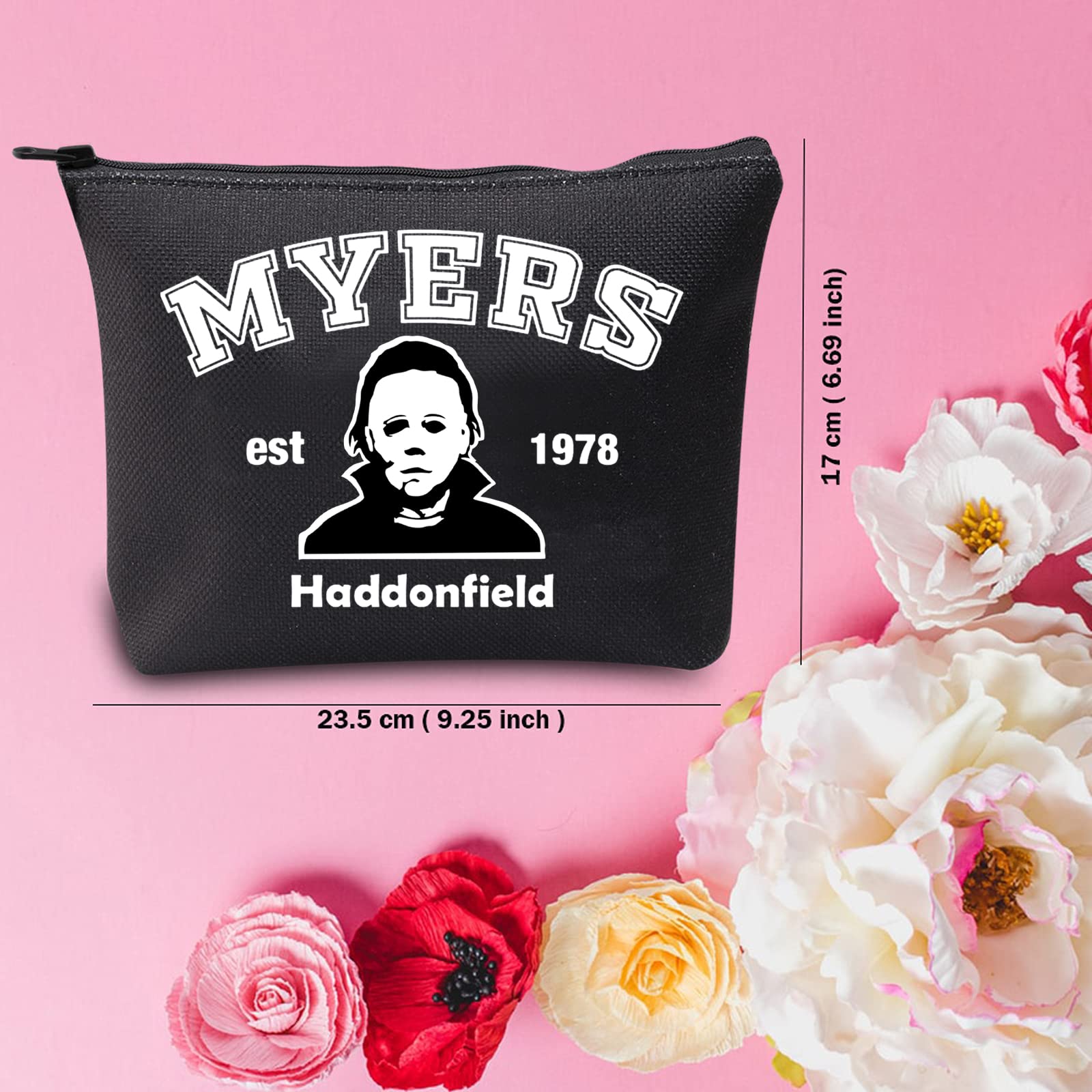 TSOTMO Horror Movie Merchandise - Michael Myers Halloween Makeup Bag with Zipper - Perfect Gift for Horror Film Fans - Great for Cosplay, Halloween Parties & Horror Conventions