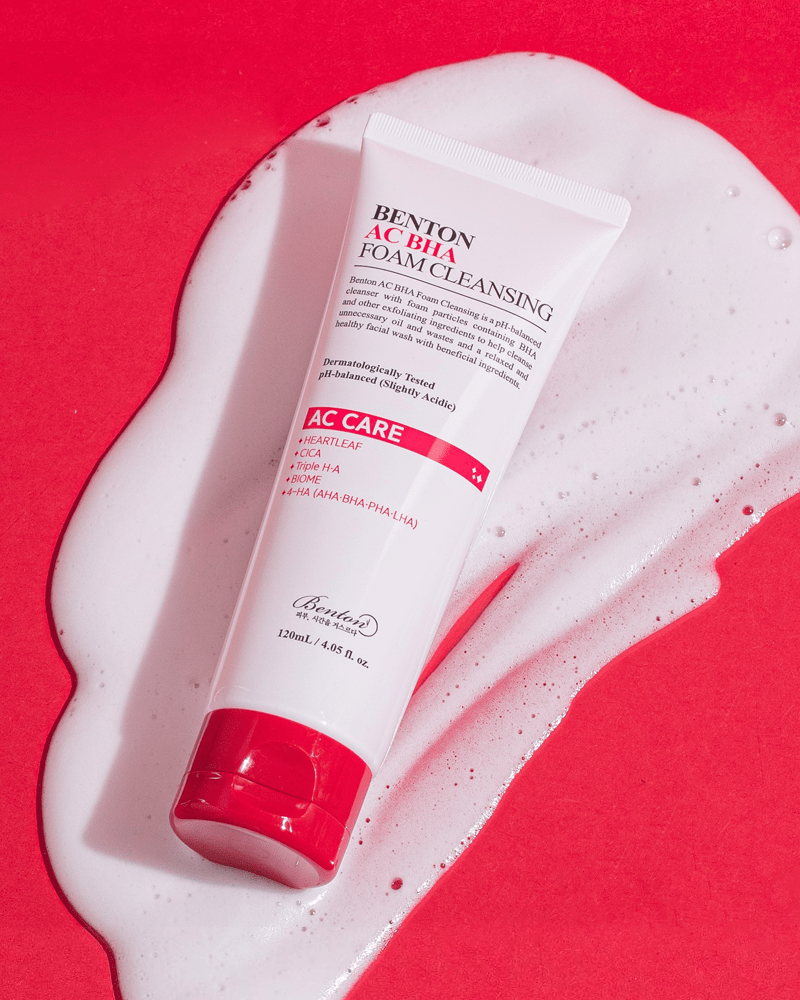 Benton AC BHA Foam Cleansing - Gentle Exfoliating Face Wash for Acne-Prone Skin | Deep Pore Cleanser with Salicylic Acid | Perfect for Daily Skincare Routine & Oily Skin Care