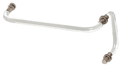 CRL CAC8X24BN 24-Inch Acrylic Smooth Towel Bar with 8-Inch Pull Handle & Brushed Nickel Rings - Bathroom Accessory Set for Modern Homes, Hotels, and Spas