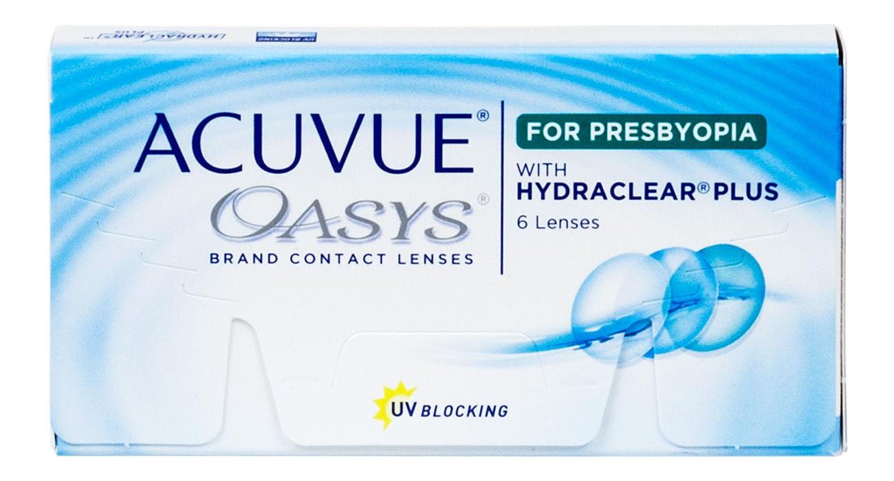 Acuvue Oasys Bi-Weekly Contact Lenses for Presbyopia - 6 Pack (6 Lenses) | Comfortable & Moisturizing | Perfect for Reading, Computer Work & Daily Activities
