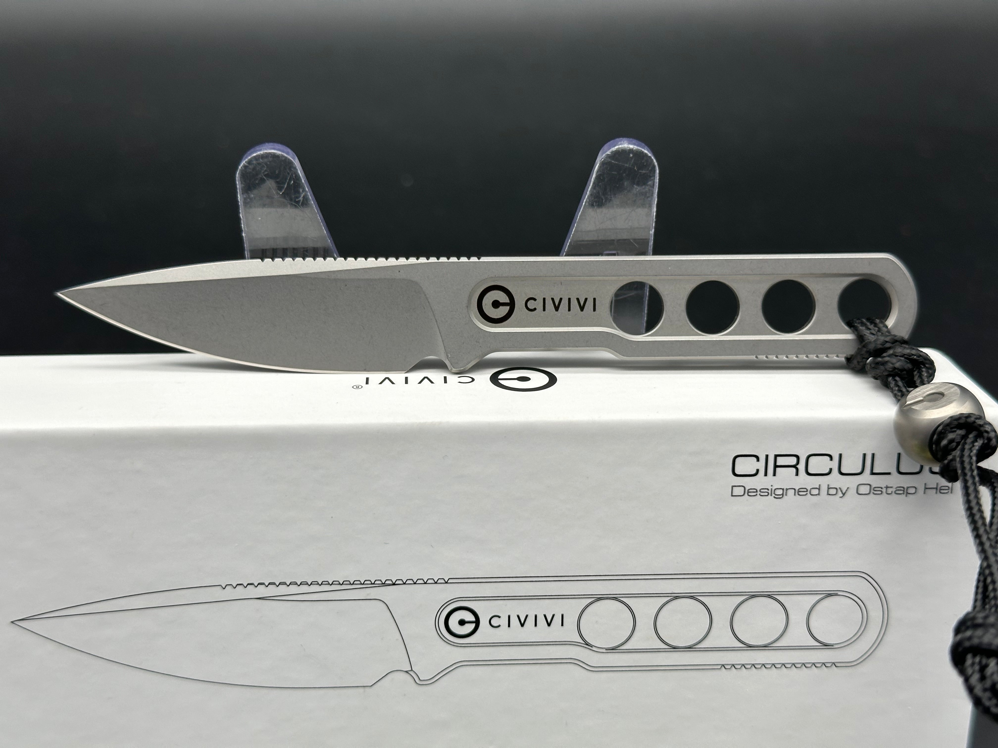 CIVIVI CIRCULUS Fixed Blade Knife - 10Cr15CoMoV Steel, Stonewashed Finish, Plain Edge - Perfect for Camping, Hunting & Outdoor Survival
