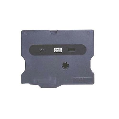 Brother Laminated Tape - White & Black (0.95 Inch Roll) - PT30, PT35, PT8000, PTPC - Ideal for Labeling, Organizing & Document Protection