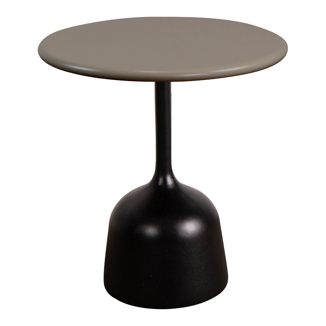 Round Coffee Table with Glossy Finish - Small Modern Accent Table for Living Room, Bedroom, or Office