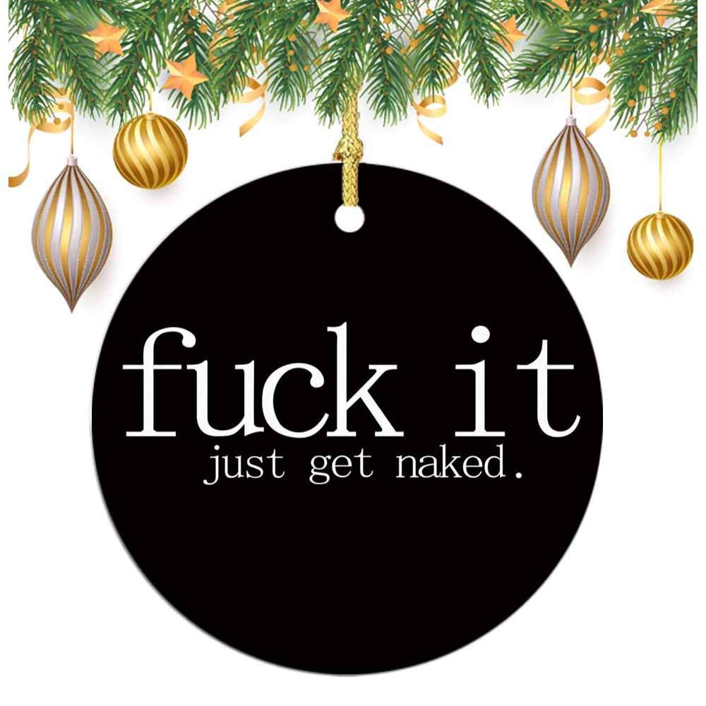 Funny Ceramic Christmas Ornament - 2.8