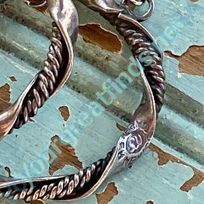 Vintage Mexican Sterling Silver Hoop Earrings for Women - Handmade Pierced Dangle Earrings for Everyday Wear, Parties & Gifts