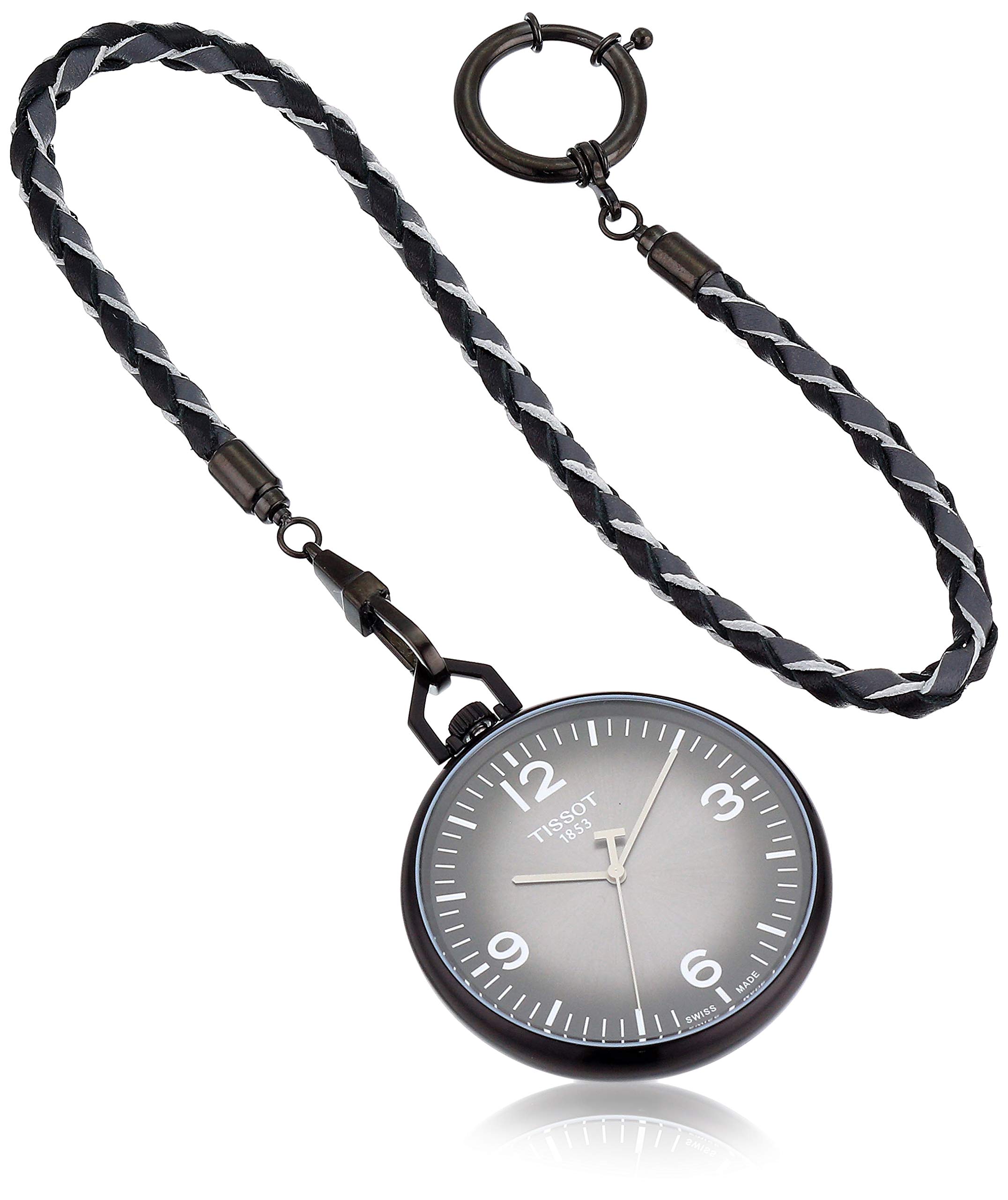 Tissot Unisex-Adult Lepine Aluminum Pocket Watch - Black (Model T8634099906700) | Classic Vintage Style for Formal Events, Weddings & Collectors
