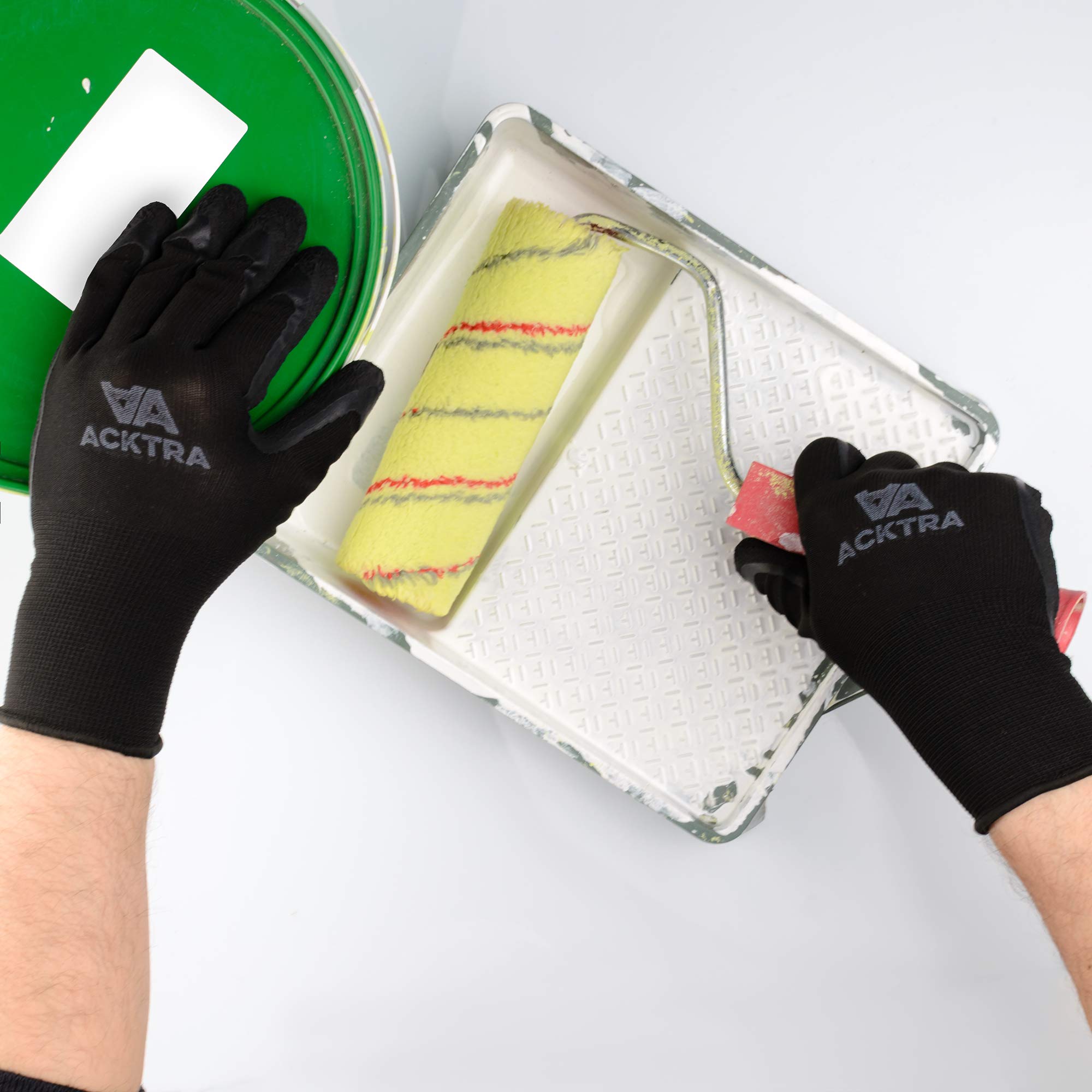 Crinkle Rubber Coated Safety Work Gloves - Heavy Duty Non-Slip Grip, Bulk Pack WG009 OB - Ideal for Construction, Gardening, and Warehouse Work