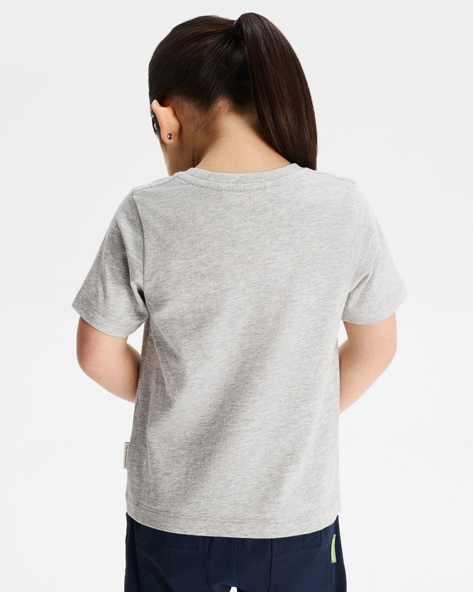 Organic Cotton Kids' Geo Skink T-Shirt - Light Grey Marle | Soft & Comfortable Graphic Tee for Boys & Girls | Perfect for School, Playdates & Everyday Wear