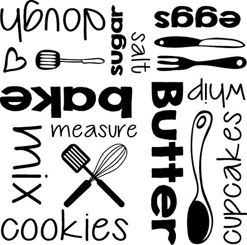 Subway Style Baking Cookies Brown Decal Wrap for Kitchen Mixer - Premium Vinyl Sticker for Stand Mixers - Perfect for Home Baking & Kitchen Decor