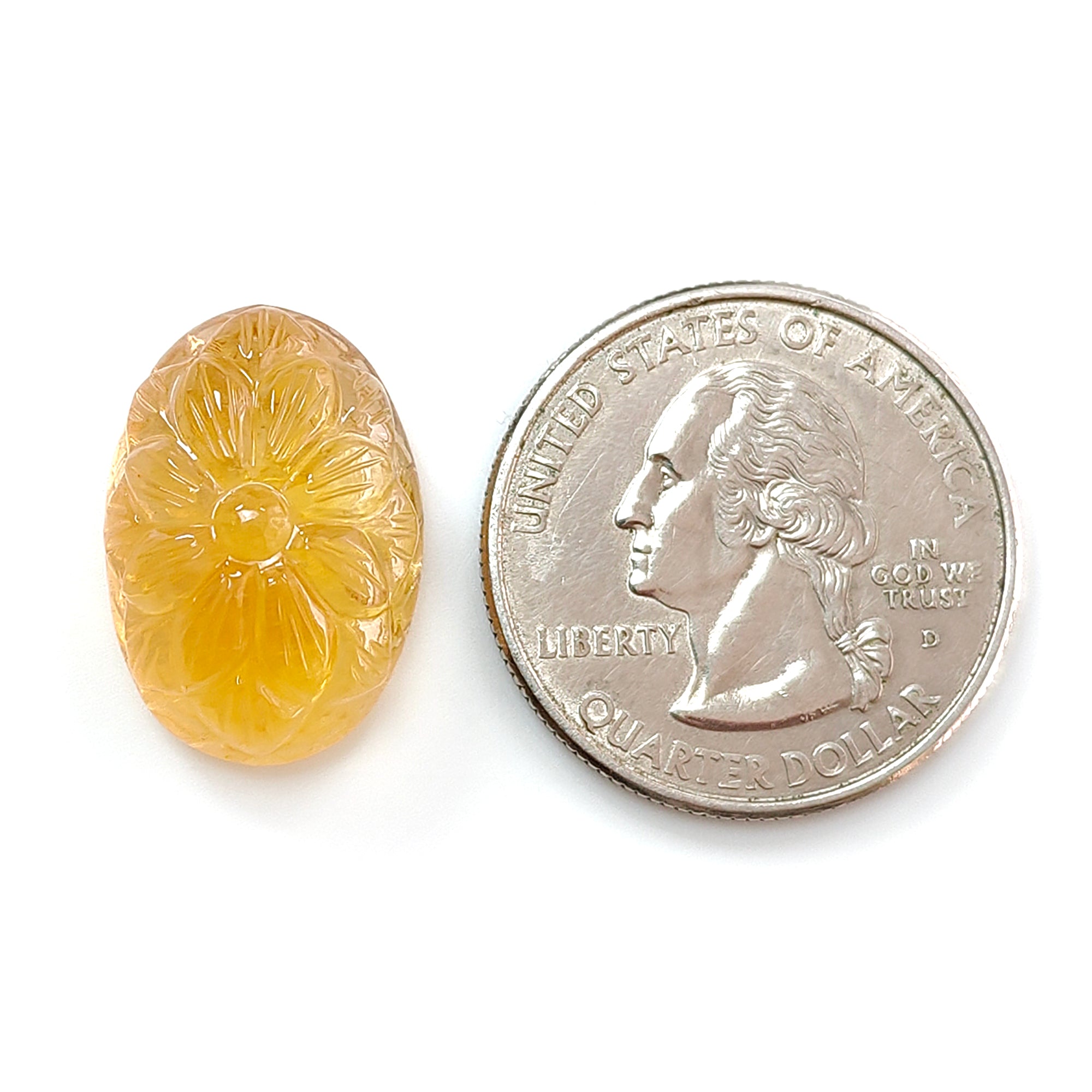 Natural Untreated Yellow Citrine Gemstone - Hand Carved Oval Shape 1pc for Jewelry Making | Healing Crystal, Birthstone Gift, Meditation Stone, Energy Stone Collection