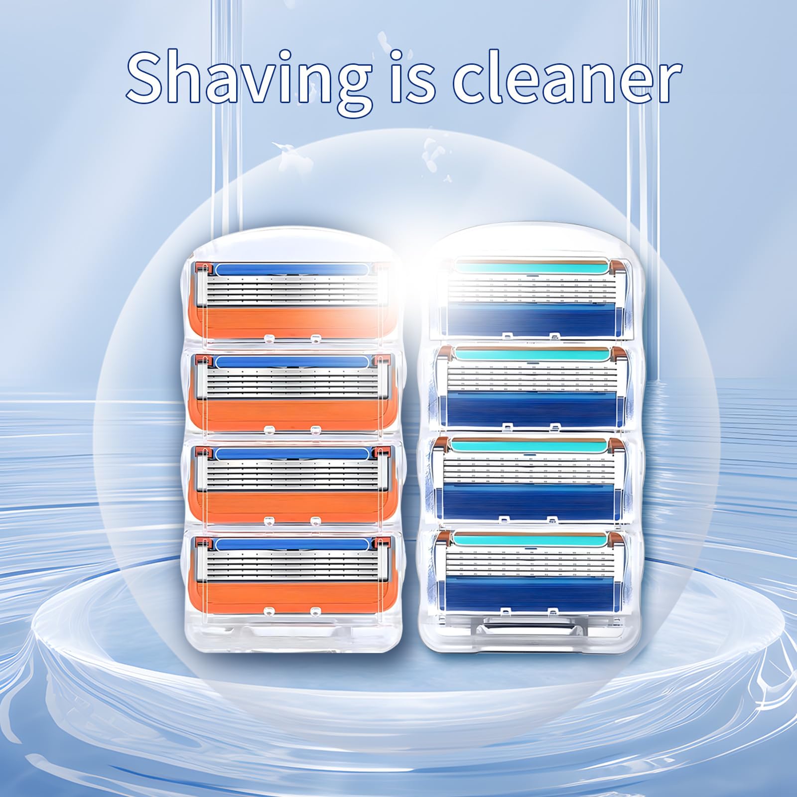 12-Pack Premium Men's Razor Blades with 5-Layer Antifriction Coating - Ultra Sharp Replacement Blades for Smooth & Comfortable Shaving - Perfect for Daily Grooming, Travel & Sensitive Skin Care