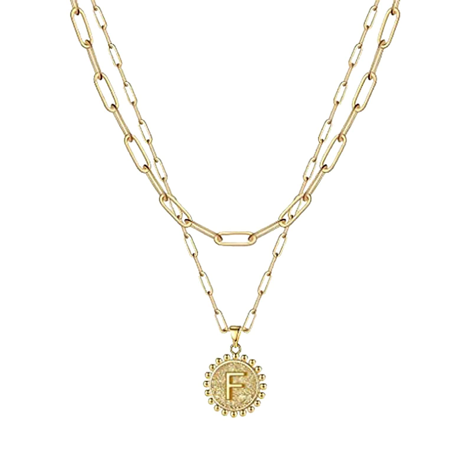 Layered Initial Necklaces for Women - Gold Heart Pendant Necklace with Adjustable Chain, Personalized Letter Jewelry Gift for Girlfriend, Wife, Friend | Perfect for Valentine's Day, Anniversary, Birthday & Everyday Wear