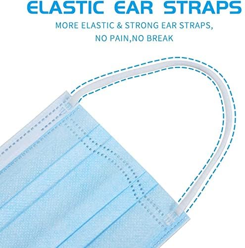 100 Packs (10 Count/Bag) ASTM F2100-19 Level 2 Medical Grade Disposable Face Masks - 3-Layer High Filtration Blue Surgical Masks with Melt-Blown & Non-Woven Fabric - Ideal for Healthcare, Office & Public Safety Protection
