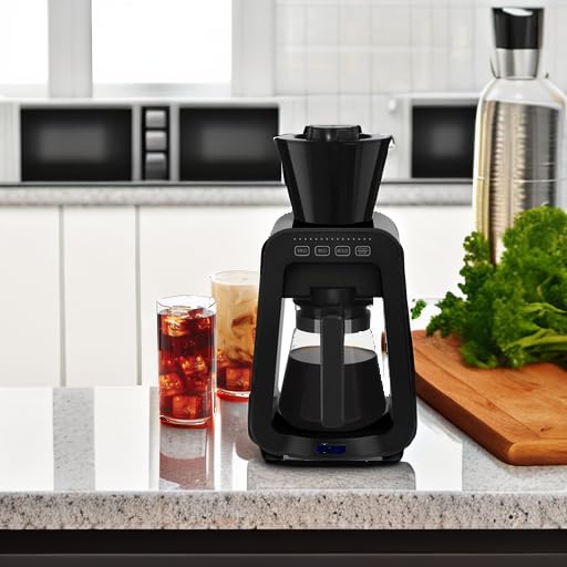 DASH Rapid Cold Brew Maker with VacuPress™ Technology - 40oz Glass Carafe for Instant Fresh Cold Brew Coffee & Iced Tea - Perfect for Home, Office & Outdoor Use