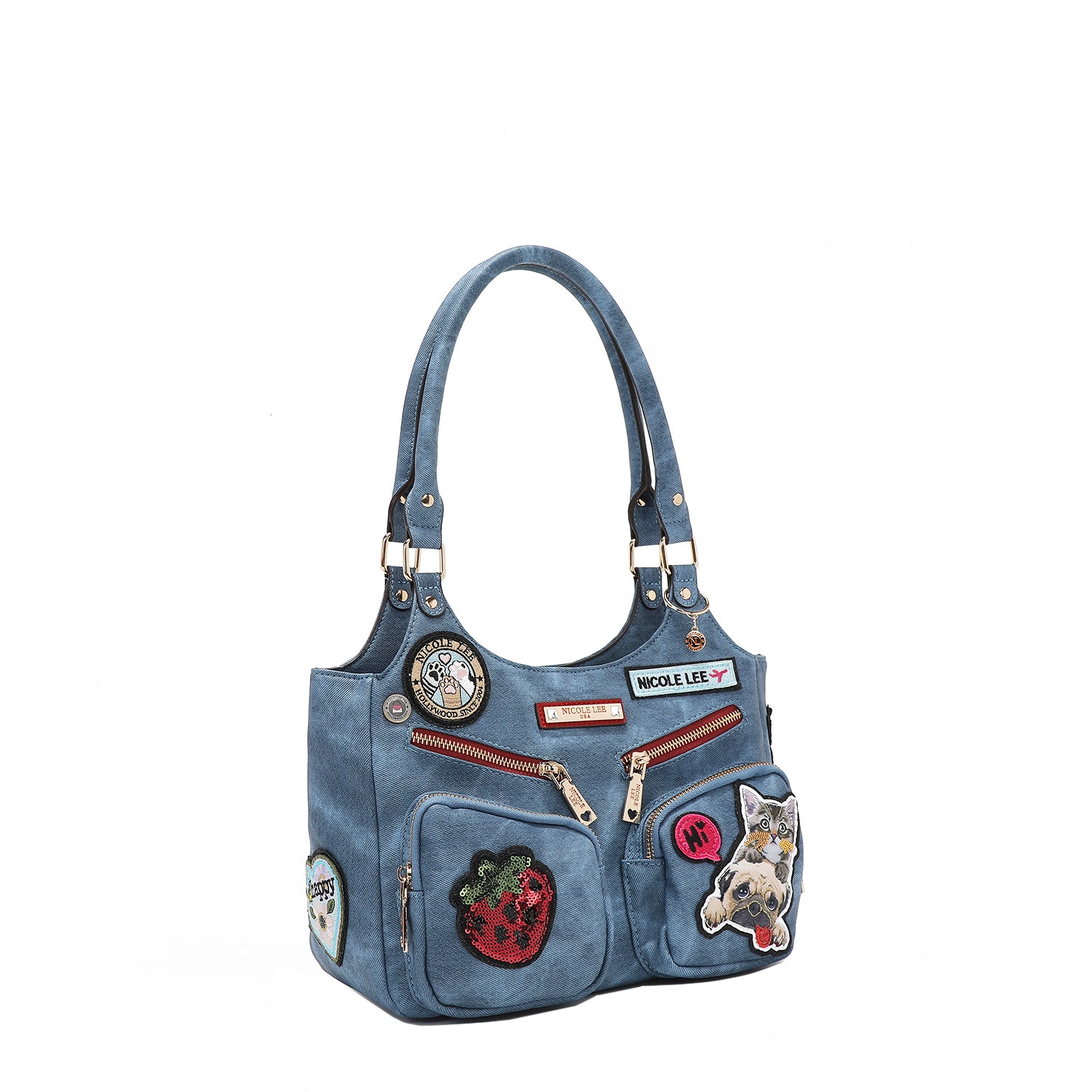 Stylish Multi-Patch Shoulder Bag for Women & Men - Trendy Crossbody Purse with Unique Patches - Perfect for Travel, Work & Everyday Use