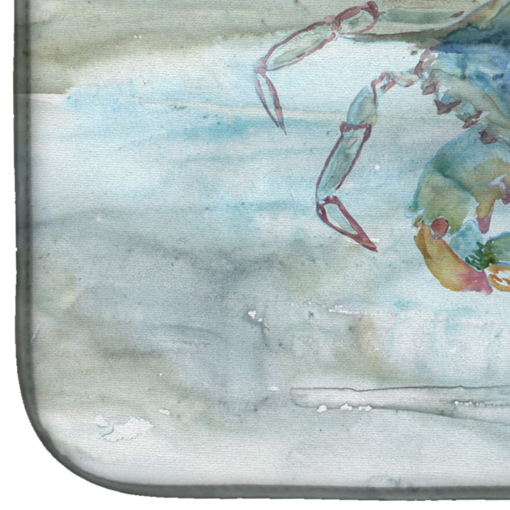 Blue Crab Dish Drying Mat - Absorbent Kitchen Counter Mat for Dishes (14x21