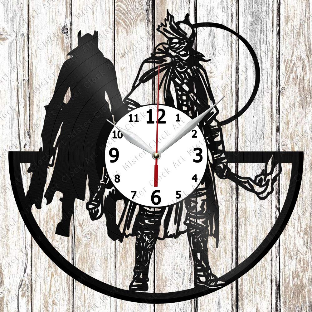 Bloodborne Vinyl Record Wall Clock - Unique Handmade Home Decor & Fan Art Gift for Gamers | Perfect for Living Room, Bedroom, or Gaming Room Decor