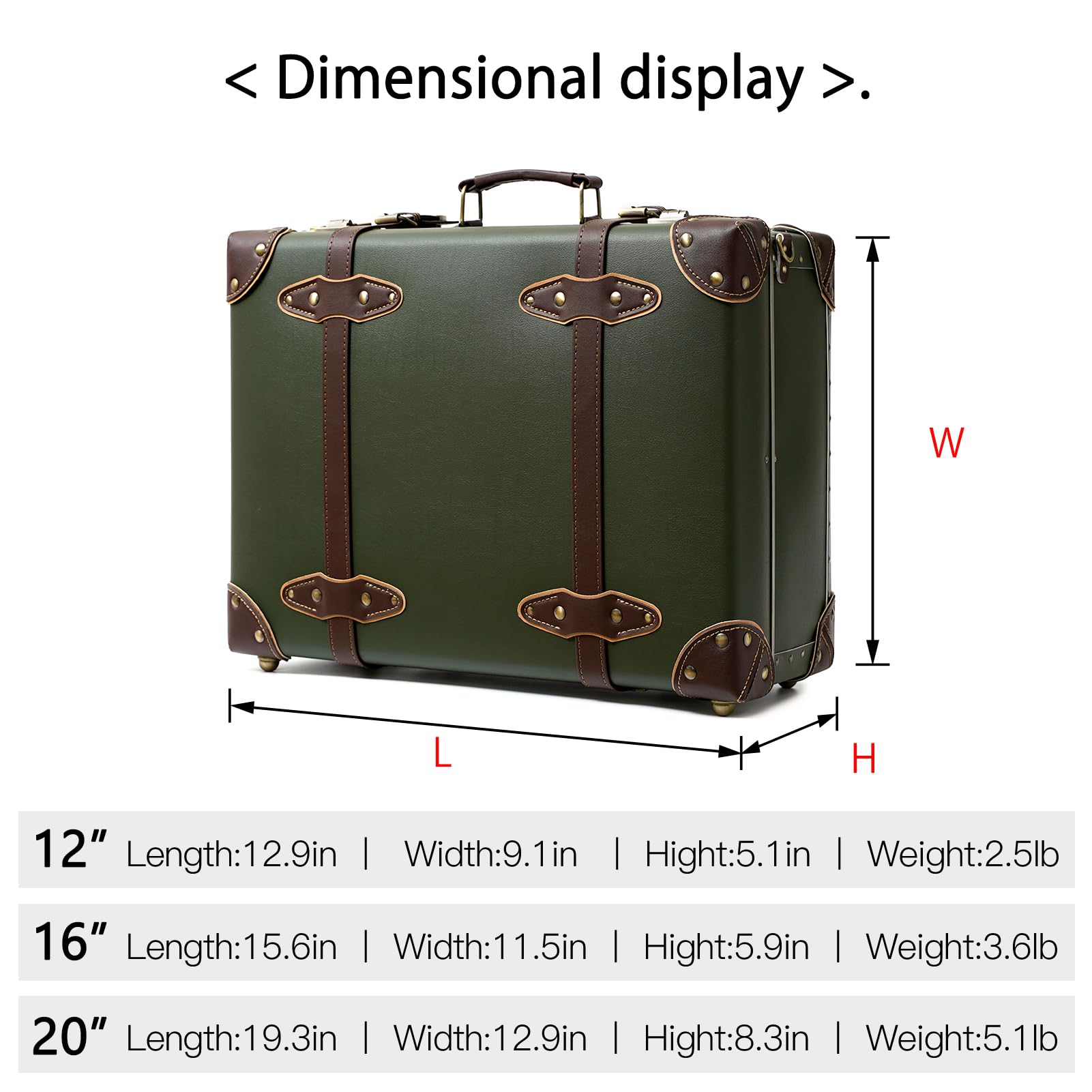 Vintage Leather Carry-On Suitcase - Cute Non-Wheeled Mini Trunk Overnight Bag with Adjustable Shoulder Strap | Perfect for Weekend Getaways, Business Trips & Airplane Travel