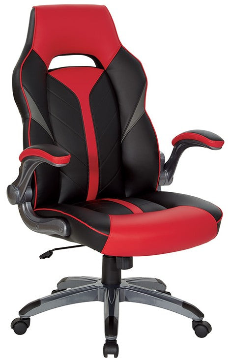 Office Star Orion High Back Gaming Chair [ORN25] - Ergonomic Support for Long Hours, Adjustable Height & Lumbar Support - Perfect for Home Office, Gaming & Workstations