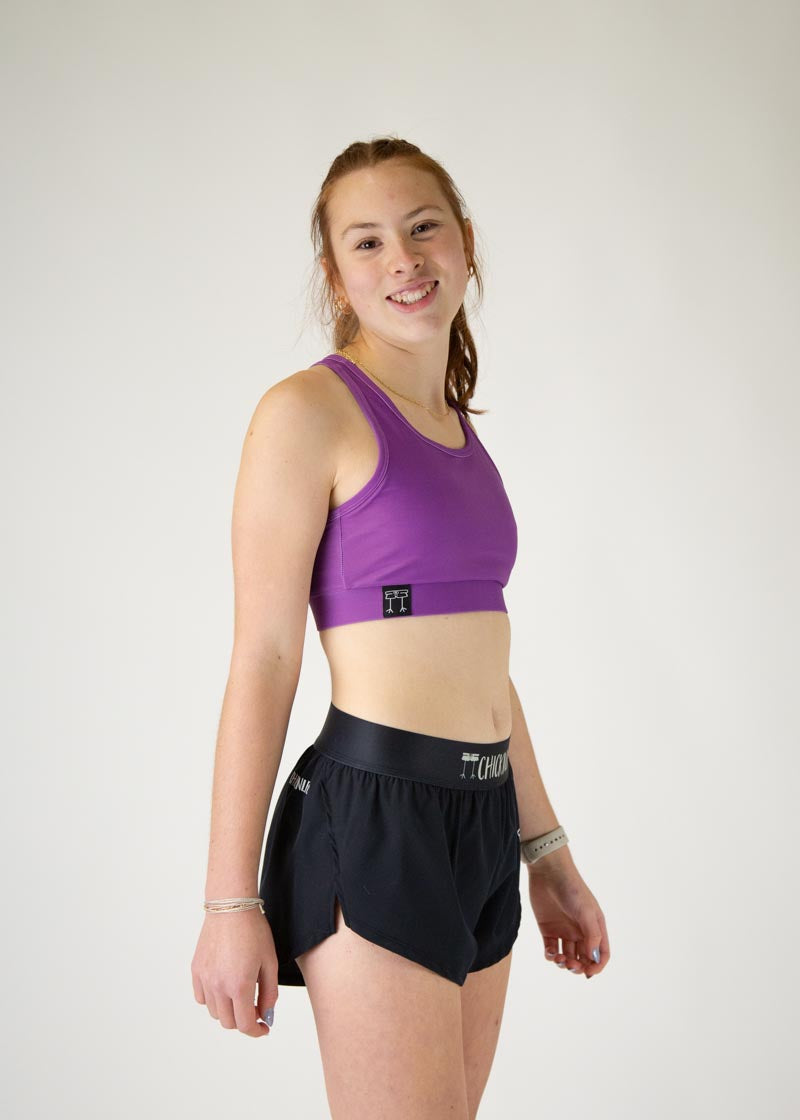Deep Purple OG Sports Bra for Women - High Support Workout Top for Running, Yoga & Gym - Breathable & Comfortable Activewear