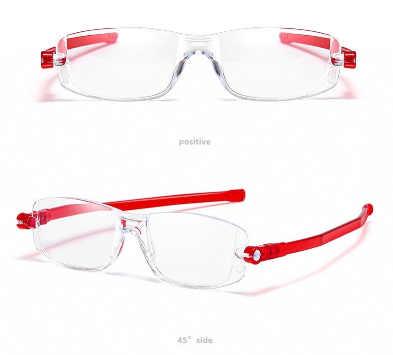 Flexible & Lightweight 360° Rotating Folding Reading Glasses for Men & Women - Perfect for Reading, Crafting & Computer Work