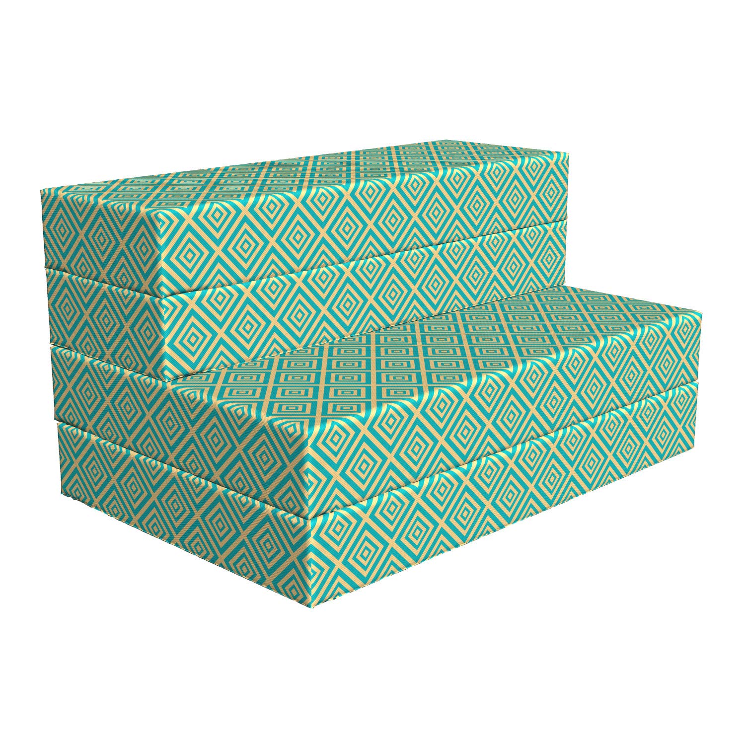 Ambesonne Art Deco Foldable Mattress - Geometric Contemporary Design, 74.8