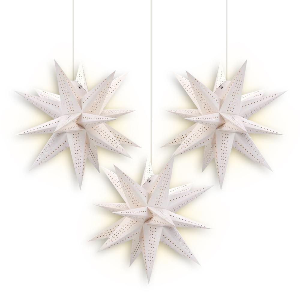 3-Pack White Moravian Multi-Point 24