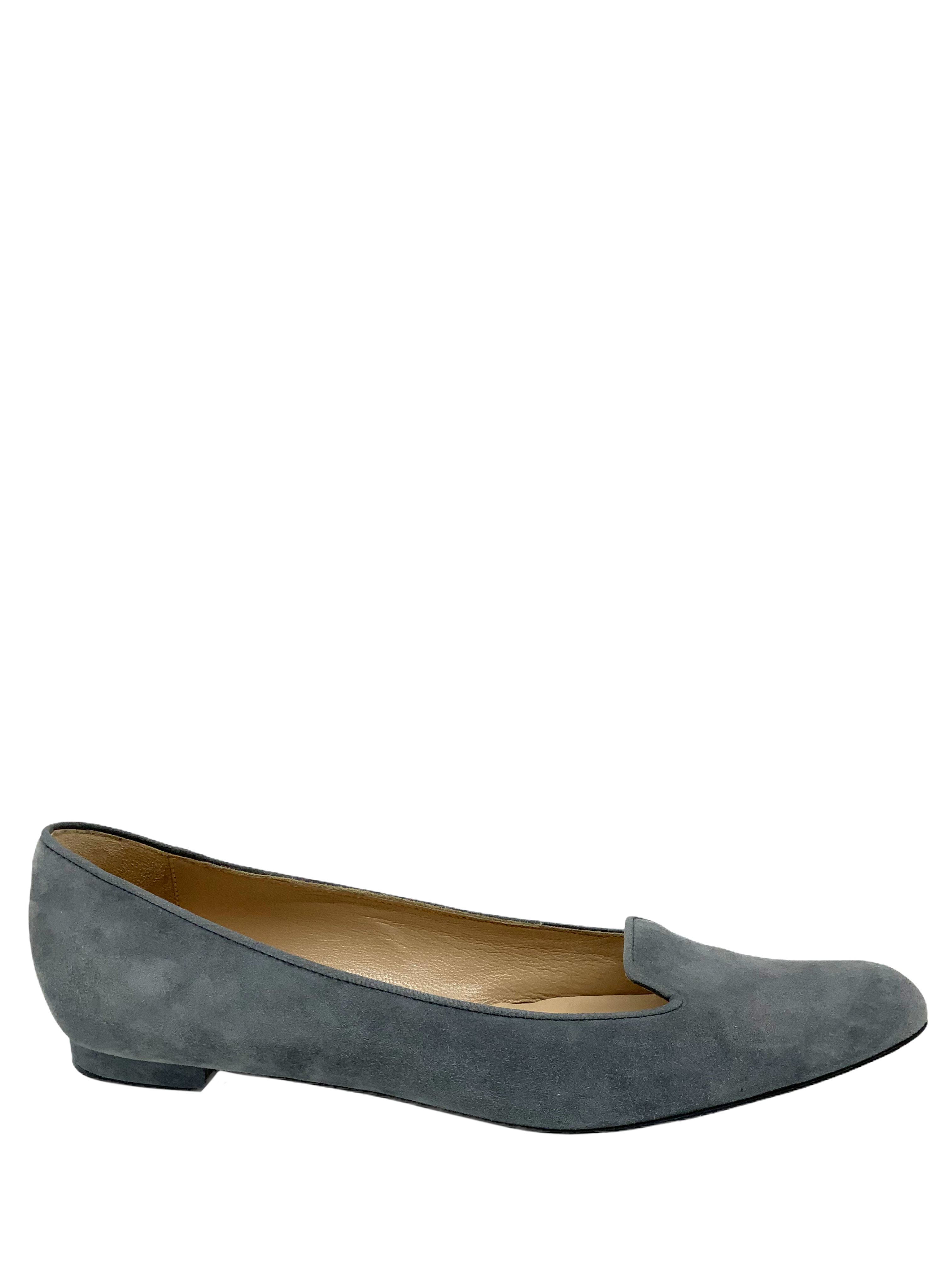 Manolo Blahnik Suede Skimmer Flats Women's Size 7.5 | Comfortable Ballet Flats for Work, Office & Casual Wear