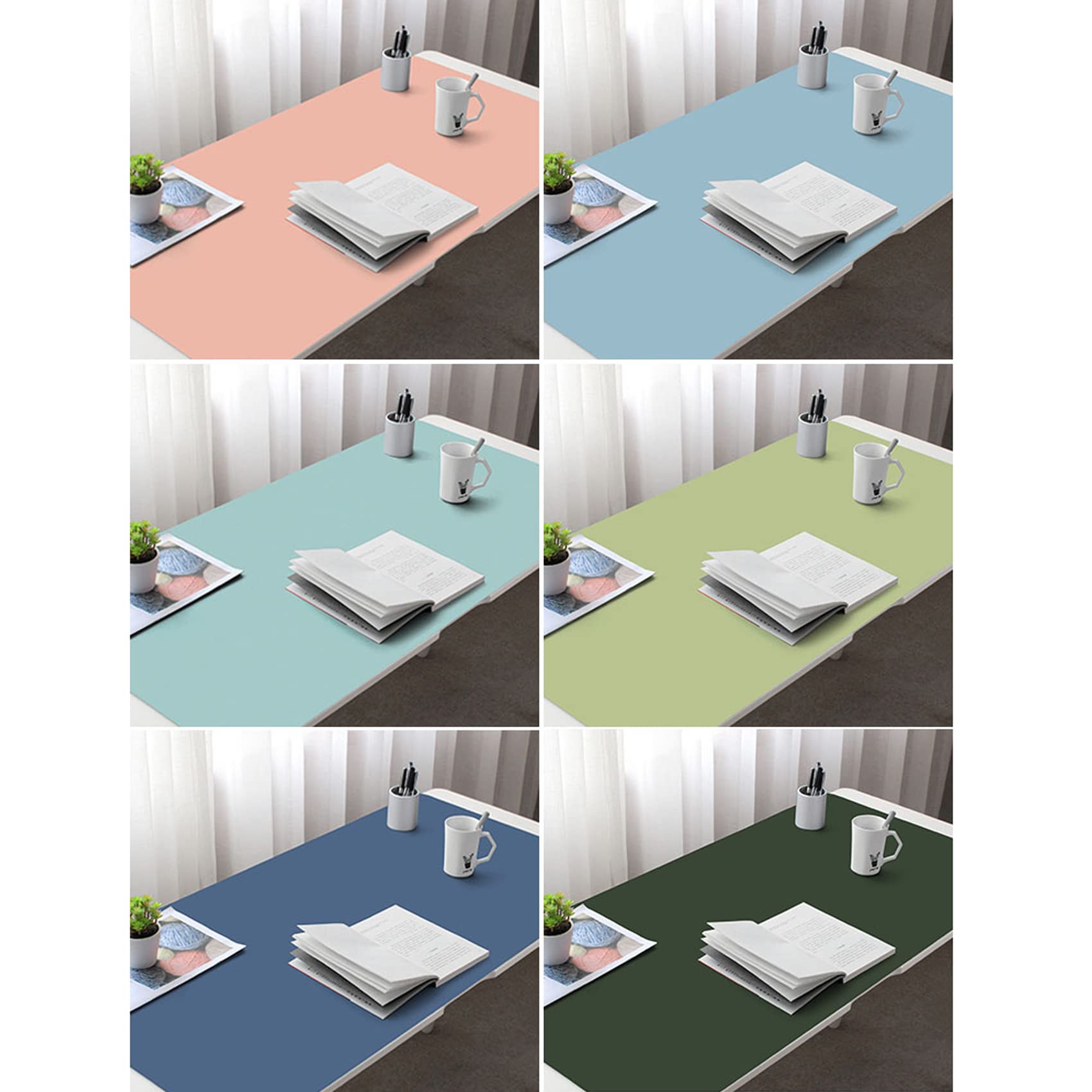 Premium PU Leather Desk Pad - Waterproof Large Mouse Pad & Keyboard Mat (60x30cm/23.6x11.8