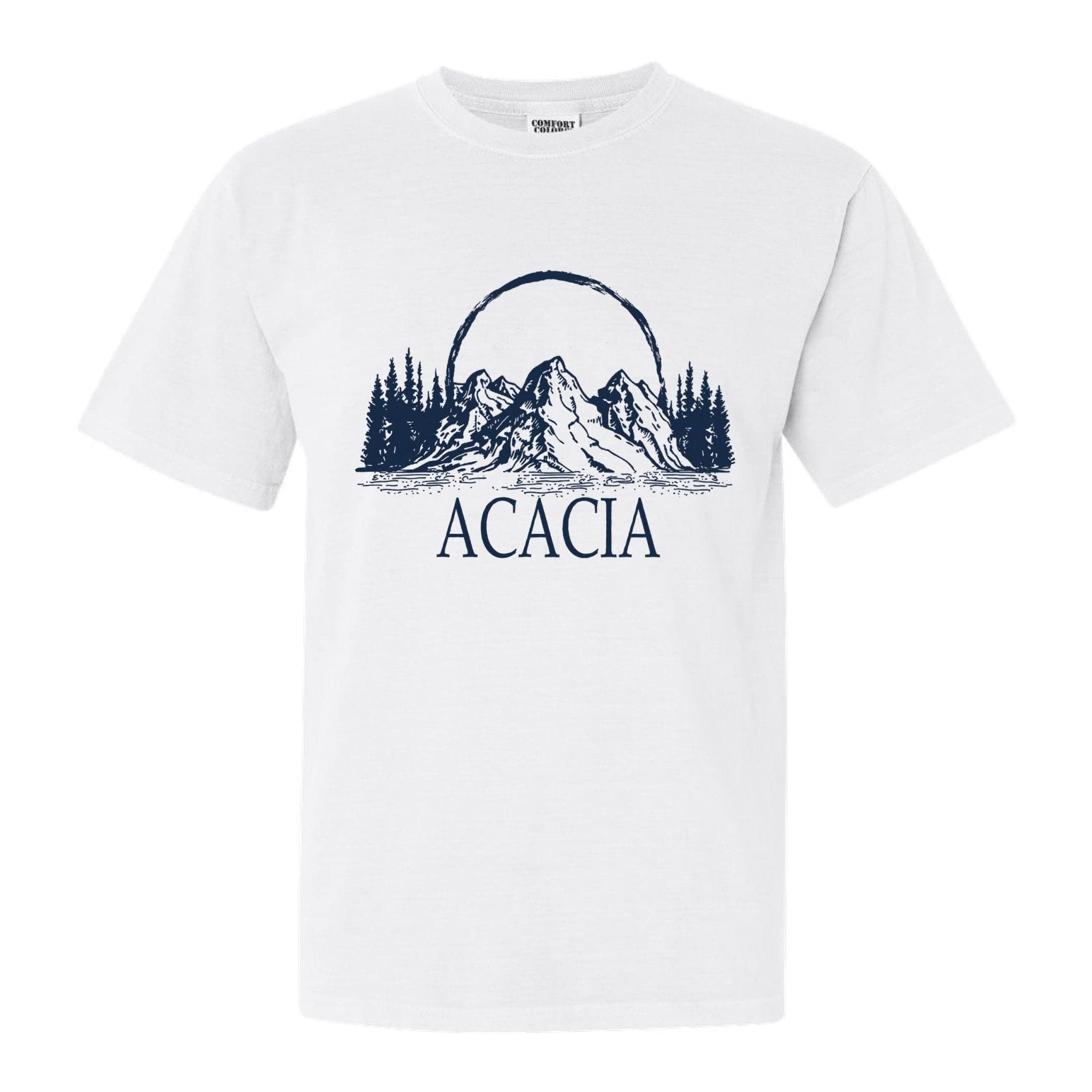 Acacia Epic Mountains Comfort Colors T-Shirt - Soft Cotton Fraternity T-Shirt for Men | Perfect for College Events, Greek Life & Casual Wear