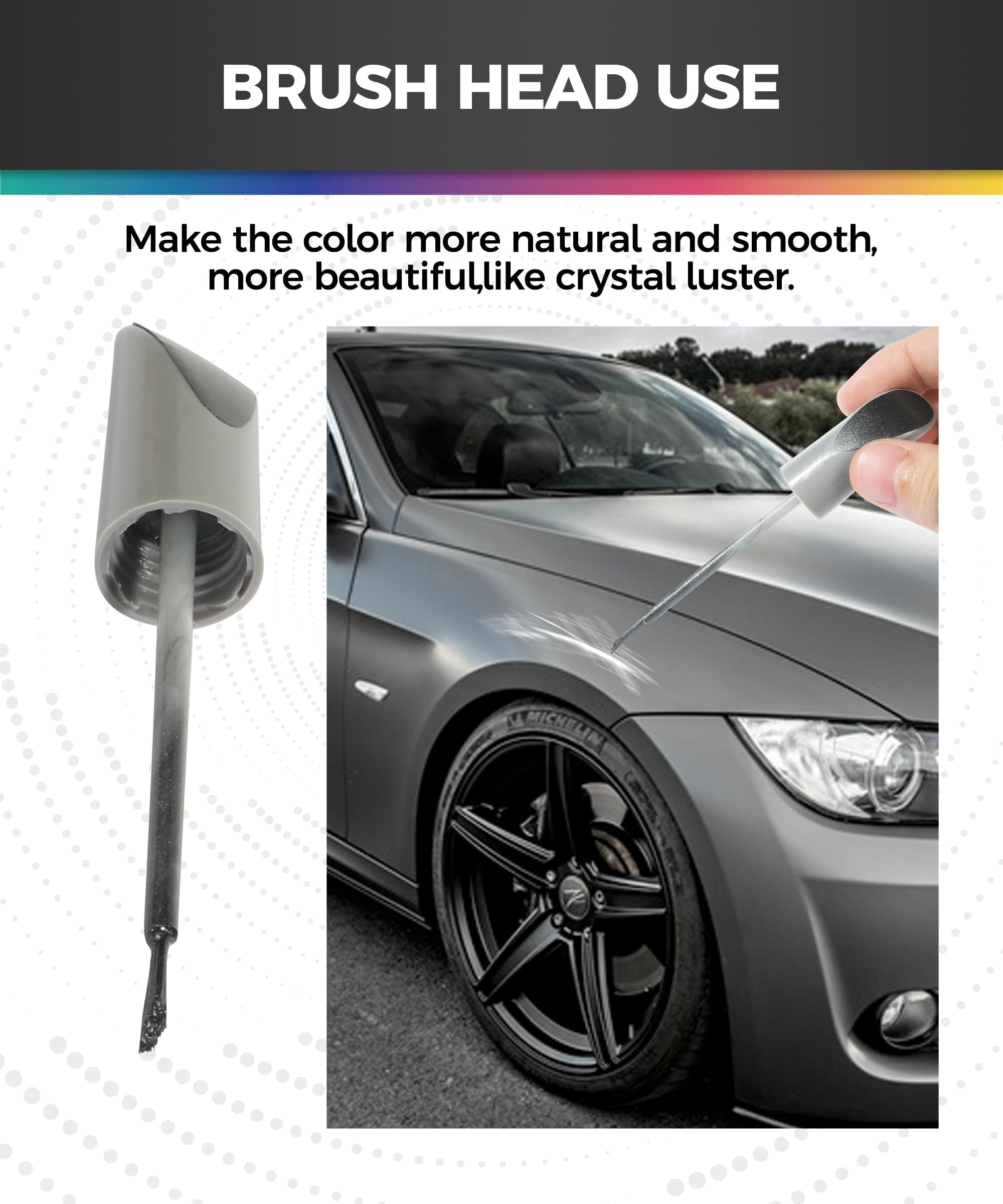 Car Paint Scratch Repair Kit - Touch Up Paint Pen for Cars, Auto Scratch Remover & Eraser (Gray) | Perfect for DIY Car Scratch Fix, Small Dents & Paint Chip Repair | Ideal for Sedans, SUVs & Trucks