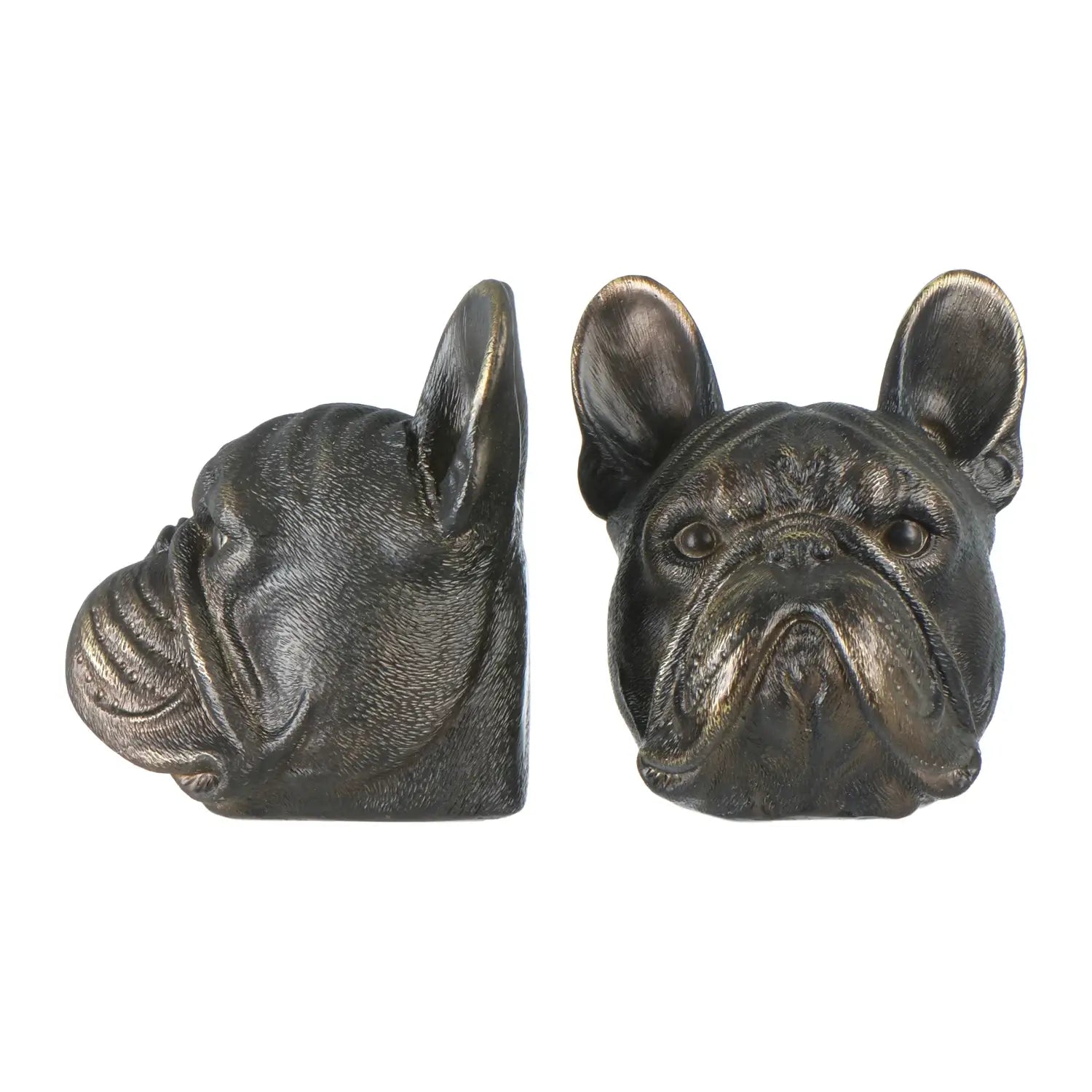 French Bulldog Bookends - Heavy Duty Bookends for Shelves, Decorative Book Holder for Home & Office - Perfect for Organizing Books, Magazines, and Documents