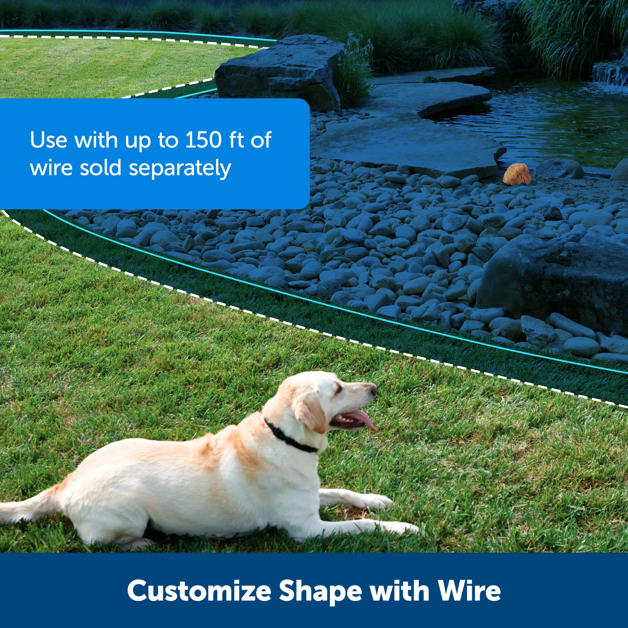 PetSafe Pawz Away Outdoor Wireless Pet Barrier - Electric Training System for Cats & Dogs with Adjustable Receiver Collar | Keep Pets Safe in Yards, Gardens & Driveways
