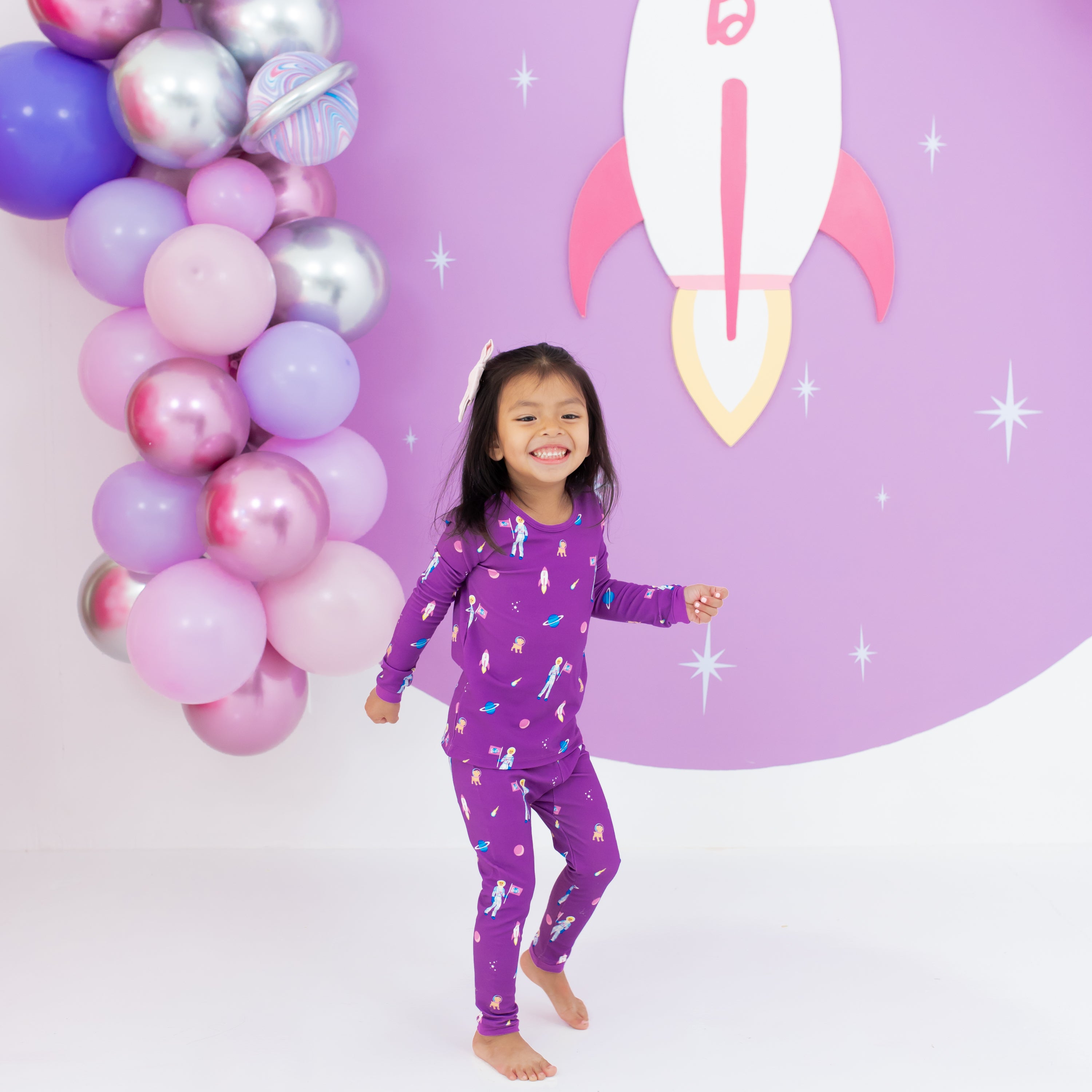 Barbie™ Astronaut Long Sleeve Pajamas for Women - Soft & Comfortable Sleepwear for Winter Nights & Cozy Loungewear