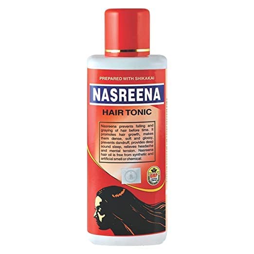 Nasreena Hair Oil for Healthy Hair Growth & Deep Nourishment - Cold Pressed Coconut Oil & Shikakai Formula - 400ml - Promotes Stronger, Longer Hair for Men & Women - Perfect for Daily Hair Care & Scalp Treatment